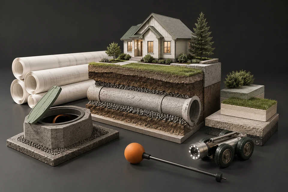 Conceptual illustration of permits · locates · access plan